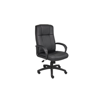 black padded chair